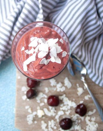 Cherry Avocado Smoothie | brightrootskitchen.com