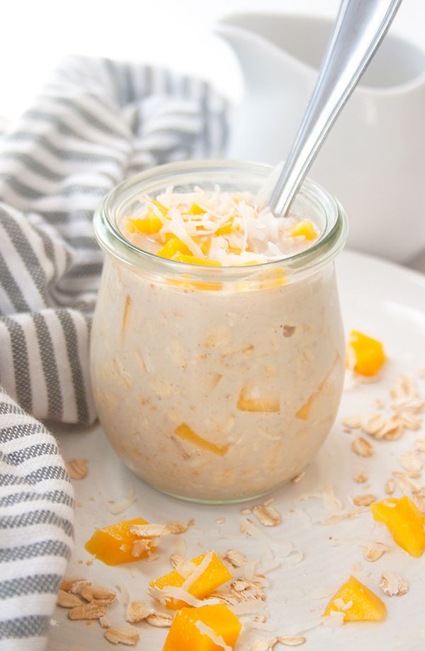 Mango overnight oats | brightrootskitchen.com